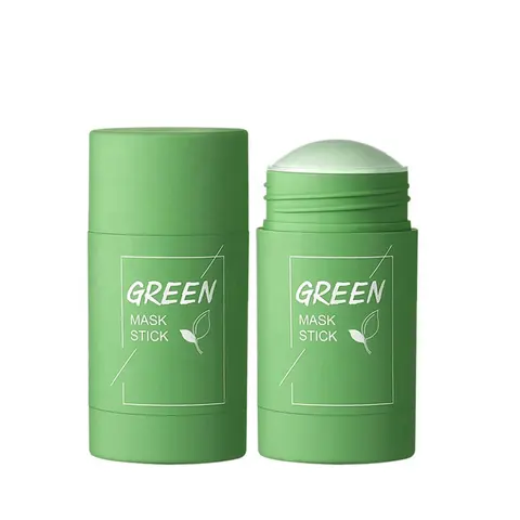 Natural Organic Facial Cleaning Detox Remove Blackhead Oil Control Green Tea Purifying Clay Stick Face Mask