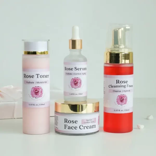 serum cleansing foam face cream moisturizer face cream rose cream face care rose set skin care set
